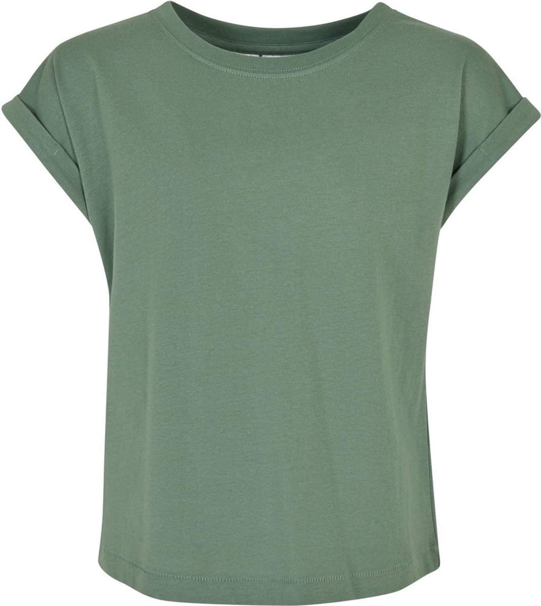 Urban Classics Organic Extended Shoulder Kinder T-shirt Kids 146/152 Groen