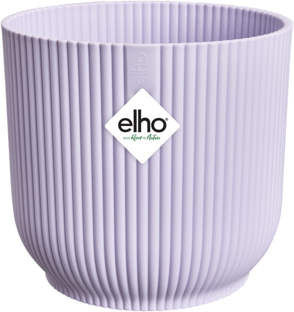 Elho Vibes Fold Rond 18 - Bloempot voor Binnen - 100% Gerecycled Plastic - Ø 18.4 x H 16.8 cm - Zacht lila