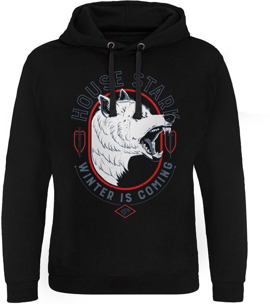Game of Thrones Hoodie House StarkWinter Is Coming Epic Hoodie WB-37-GOT005-H64-3 Black-XL