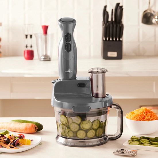 Karaca Pro-Multimax - Keukenrobot – 2000 W – Grijs – Multifunctionele Foodprocessor — afbeelding 3