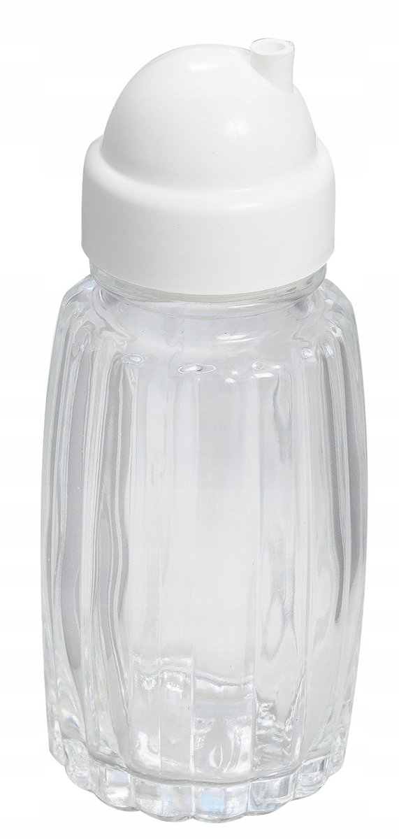 Glazen Kruiden flesje met Witte Deksel - 50 ml