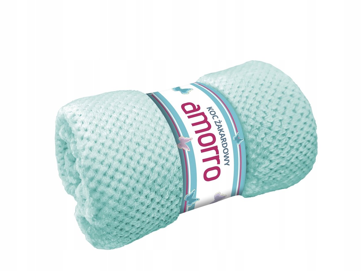 Amorro Dekentje 200x220cm - Zacht Microvezel Jacquard - Mintgroen