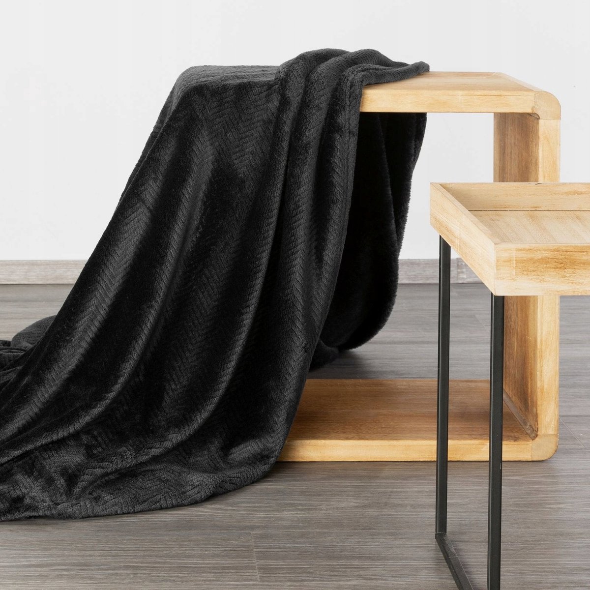 Cindy Plaid/Sprei 150x200 cm Zwart - Zacht & Stijlvol