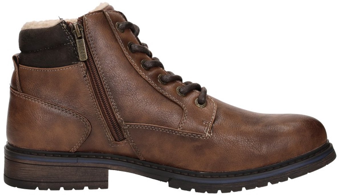Mustang Veterschoenen Hoog Veterschoenen Hoog - Cognac - Maat 44