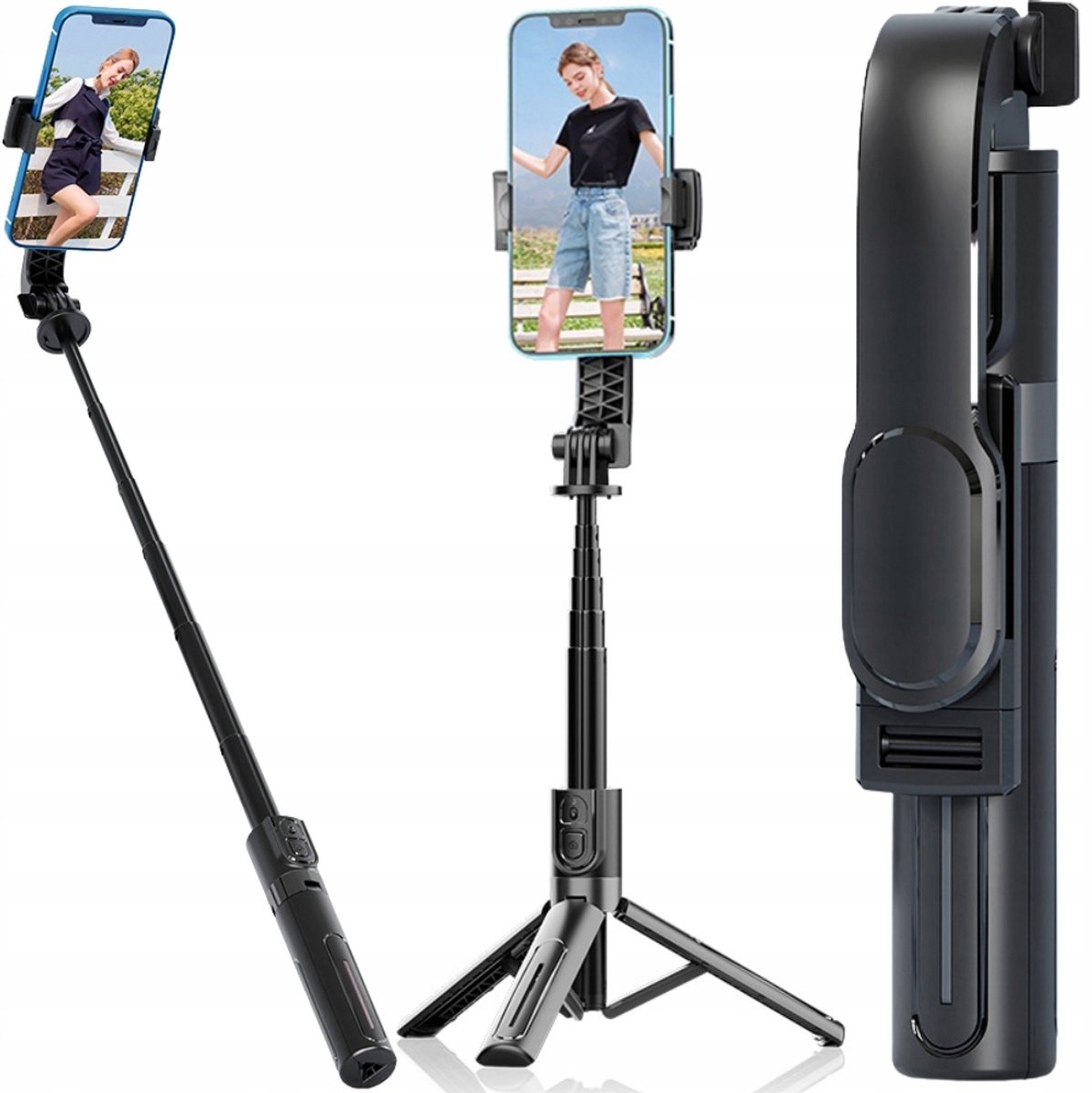 Selfie Stick Statief met Bluetooth Afstandsbediening - 90cm