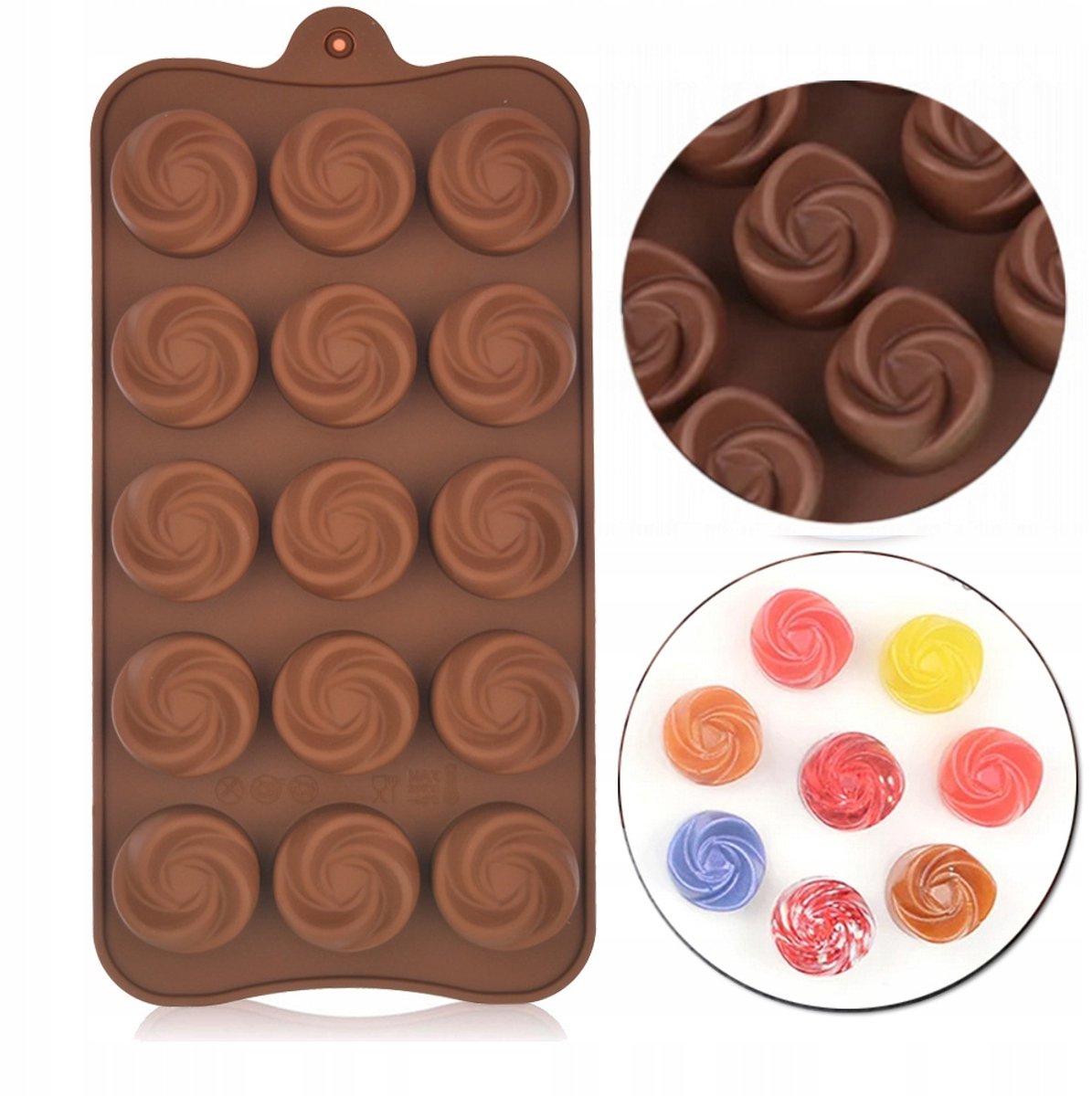 Siliconen Chocoladevorm Rozen - Flexibel & Hittebestendig