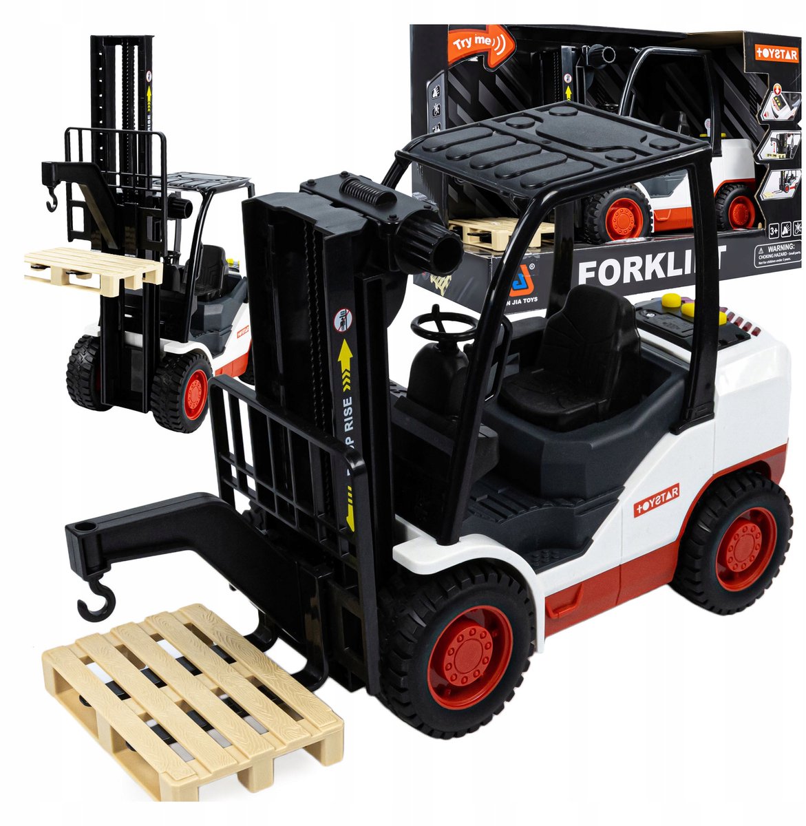Grote Vorkheftruck Speelgoed met Geluid & Licht + Pallet