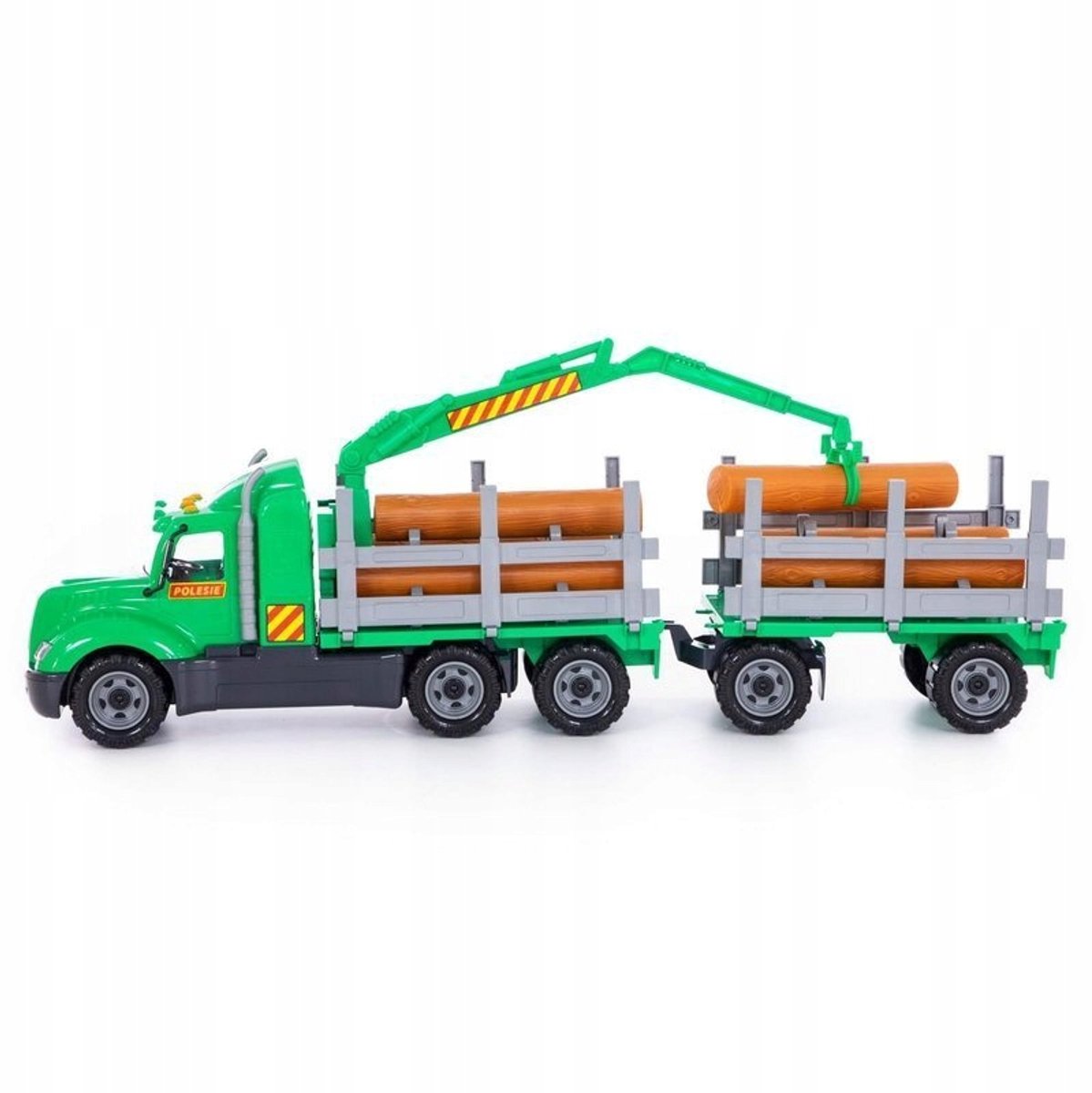 Houten Vrachtwagen met Kraan - Speelgoed 55675