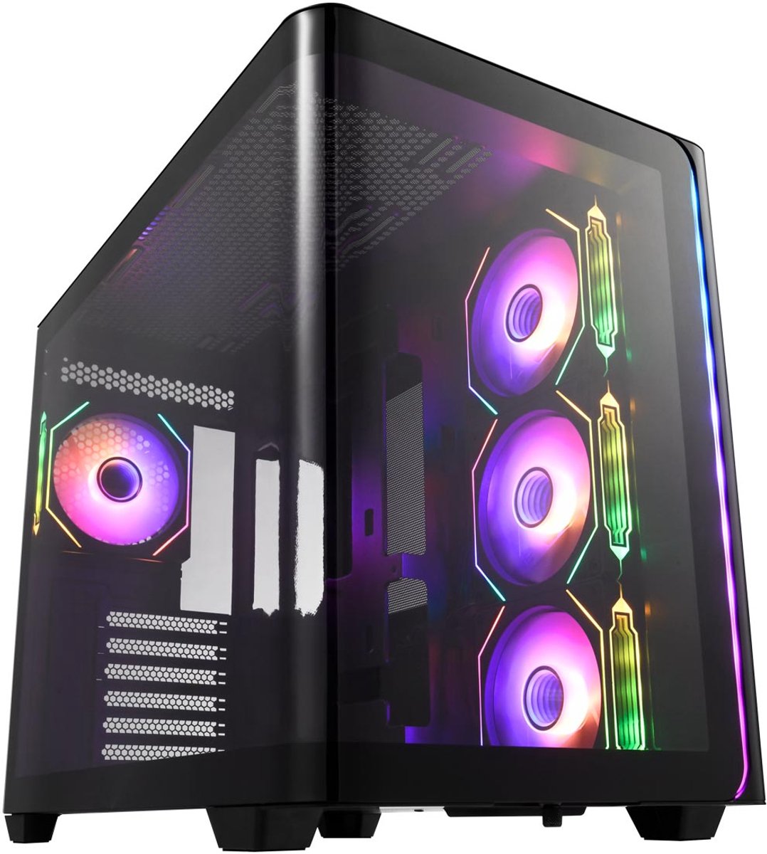 Fsp M580-Ba Midi Tower Zwart behuizing