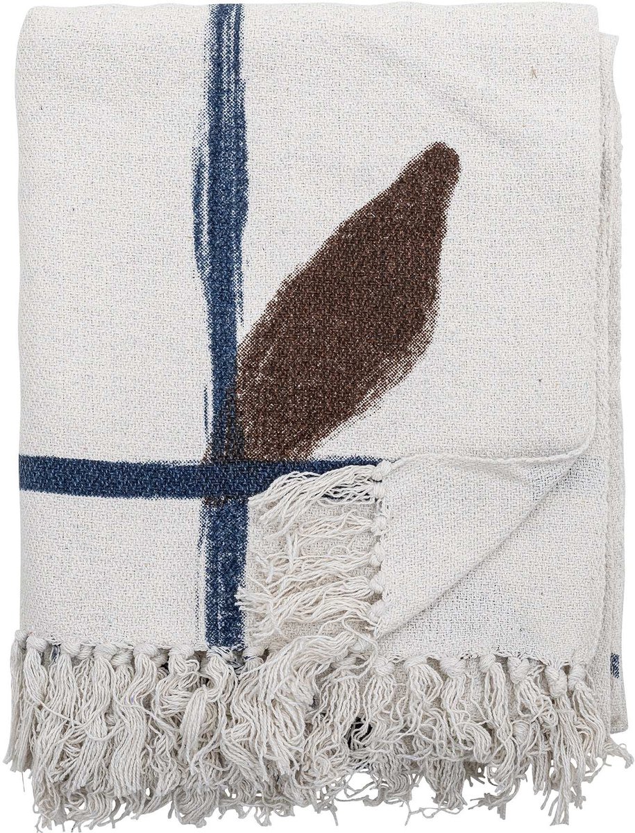 Plaid gerecycled katoen nature Imperia 130x160cm