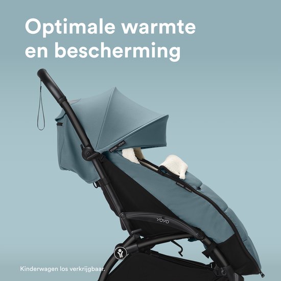 Stokke YOYO voetenzak, Aqua - Sherpa-voering, fleece met trekkoord, dubbele vulling - Machinewasbaar op 30°C - Inclusief kleine tas van Merkloos — afbeelding 4