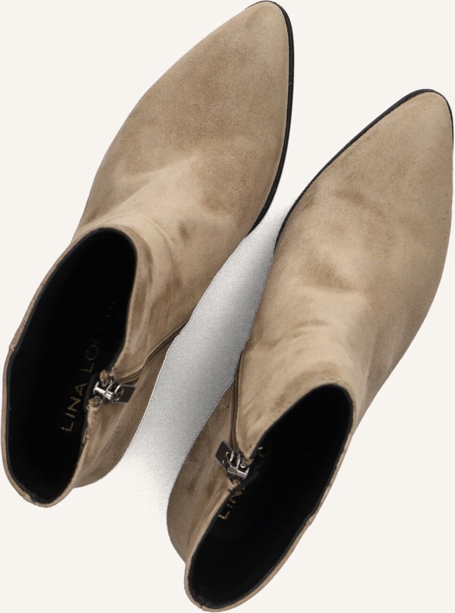 LINA LOCCHI At 156 Enkellaarsjes - Enkelboots met rits - Dames - Taupe - Maat 40