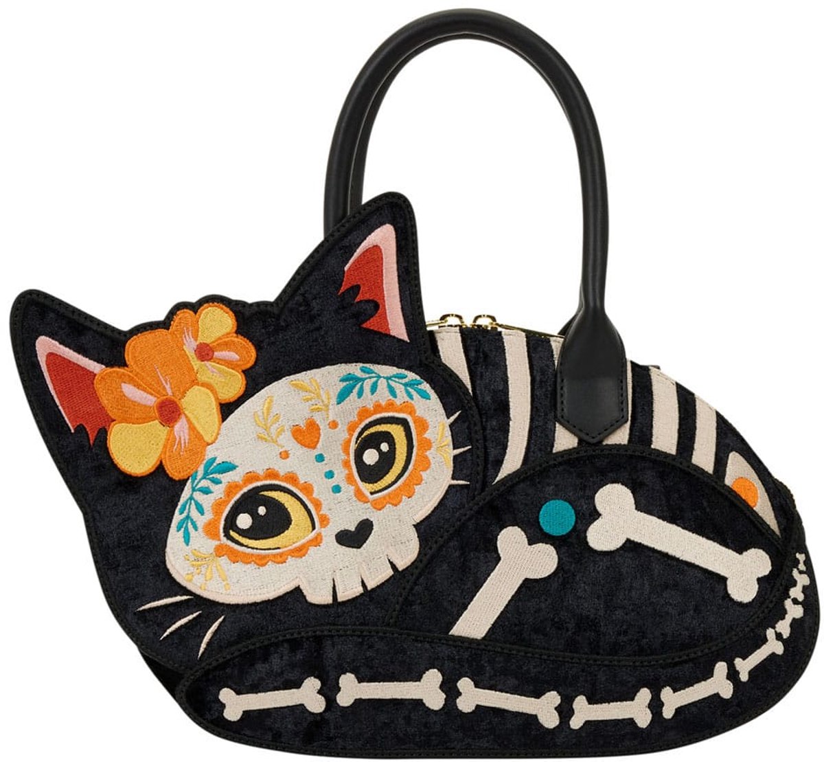 Loungefly Canvas Tote Bag Dia de los Muertos Cat