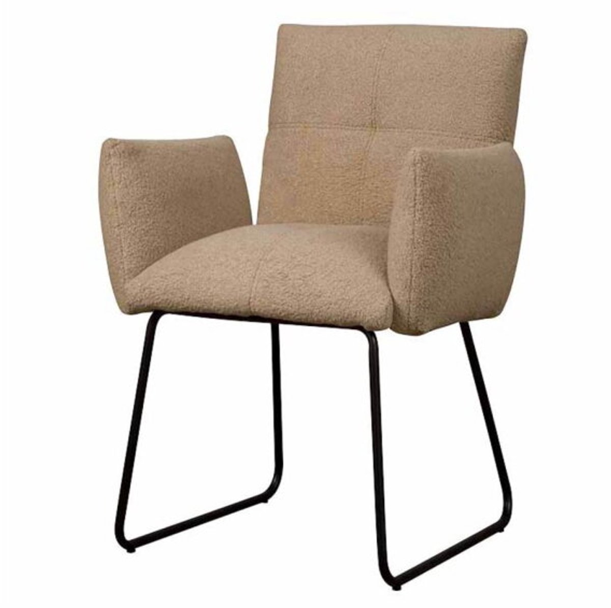 Tower Living Eetkamerstoel Dante - Lichtbruin Stof - 67x70x88cm