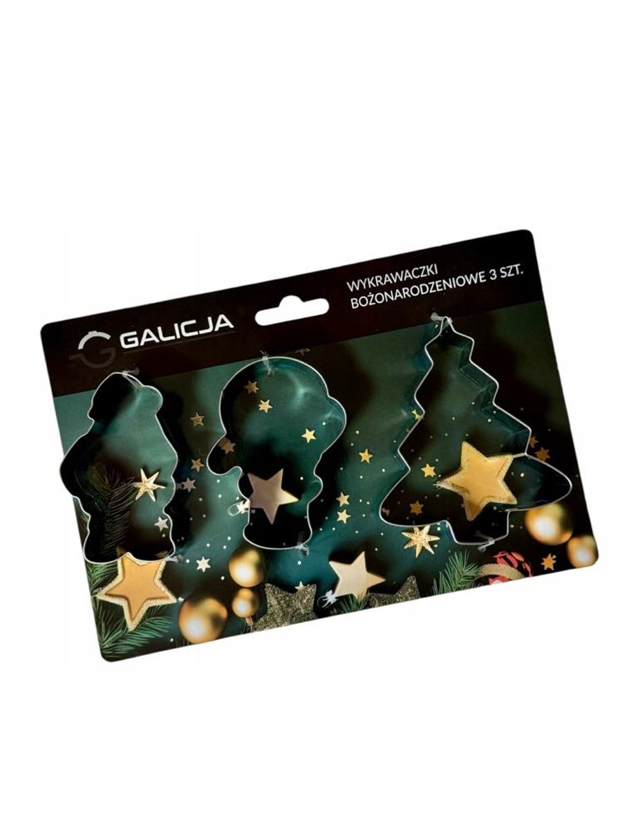 3 Metalen Koekjesvormen voor Kerstkoekjes - Baan, Kerstboom, Kerstman