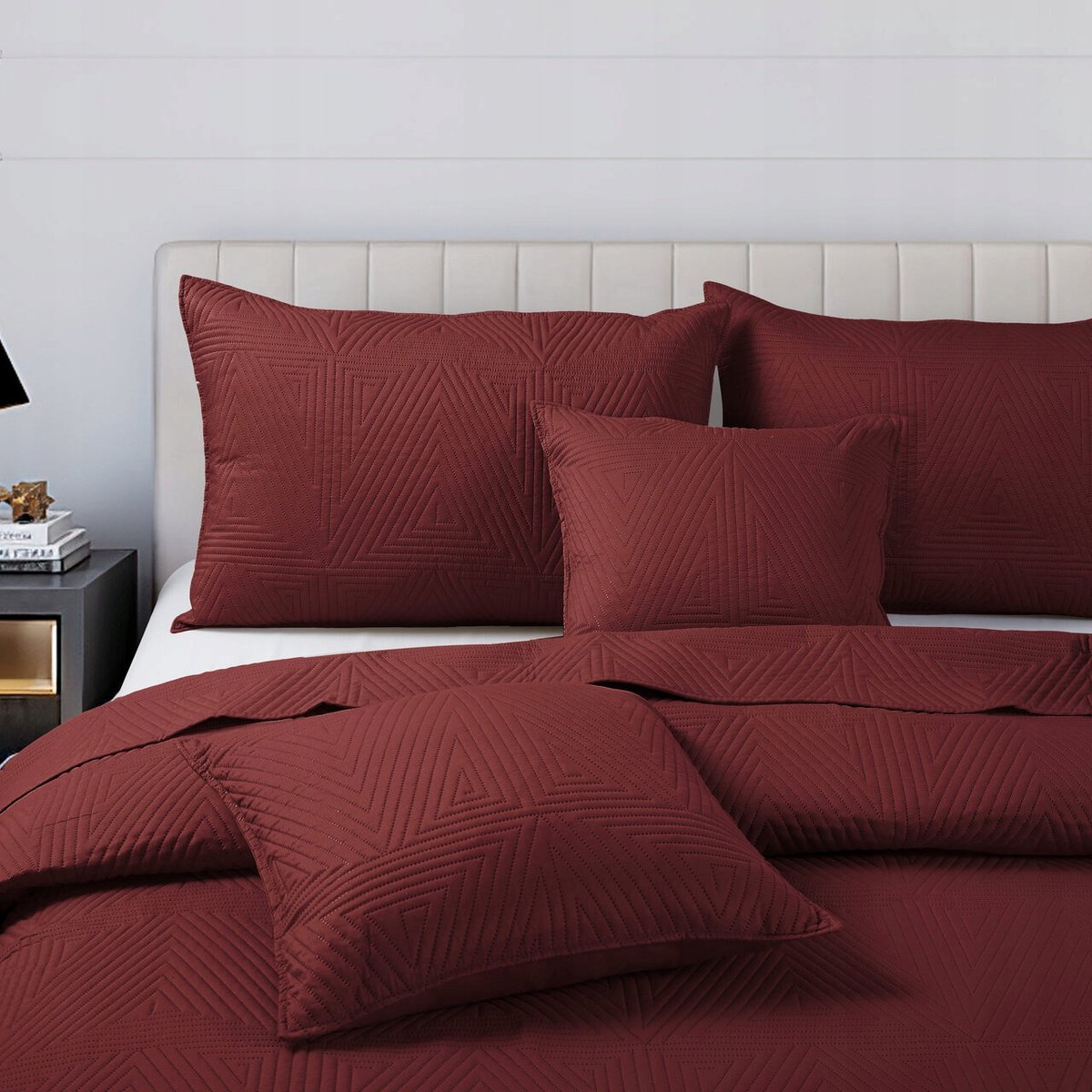 Gewatteerde Bedsprei Trio Bordo 140x200 cm - Zacht & Stijlvol