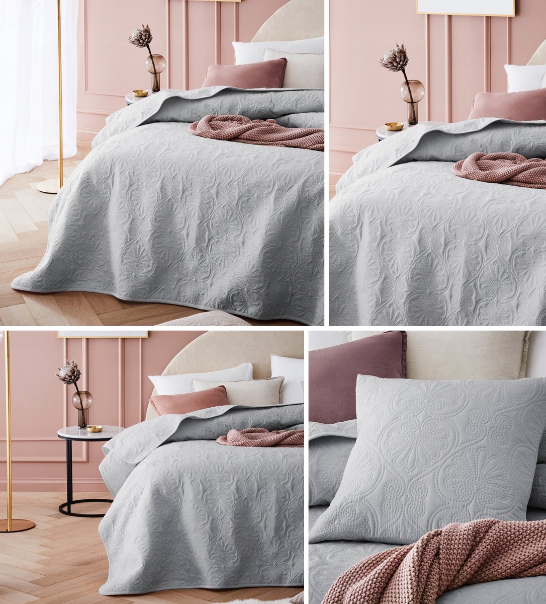Leila Gewatteerde Plaid 240x260 cm - Stijlvolle Bedsprei