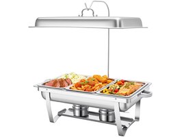 Rvs Chafer Met Deksel Roll Top Chafing Schotel Voedselwarmer Kit Voor Partijen Buffetten Banketten Diners