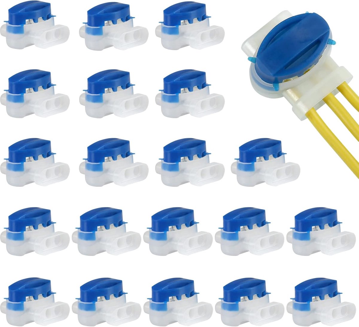 20 stuks met hars gevulde kabelconnectoren- met gel gevulde connector- waterdichte met gel gevulde fittingen voor het verlengen of repareren van de kabel van de Automower Robot Grasmaaier