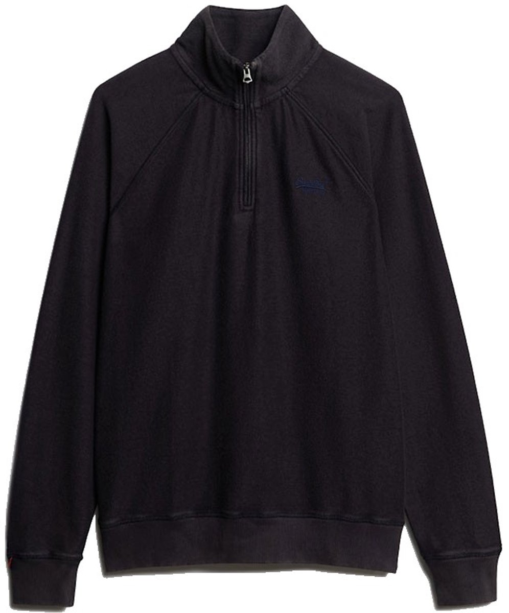 Superdry Essential Logo Sweatshirt Met Halve Rits L Man Marineblauw