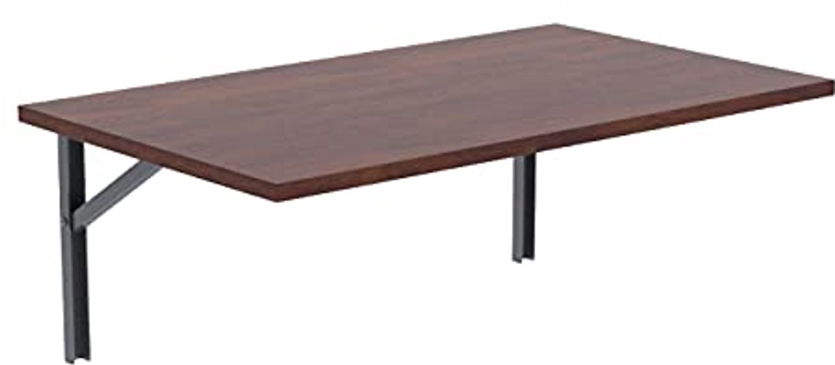 Opklapbare Wandtafel voor Keuken, Thuiswerk of Woonkamer - Ruimtebesparend Inklapbureau 80x50cm in PVC Laminaat