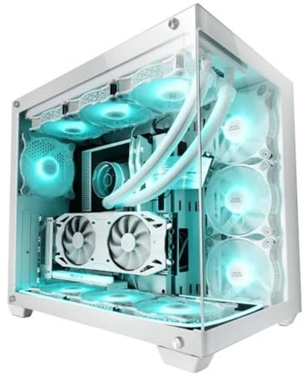 Custom XXL EATX Gaming Tower met Tempered Glass en Modulaire Structuur