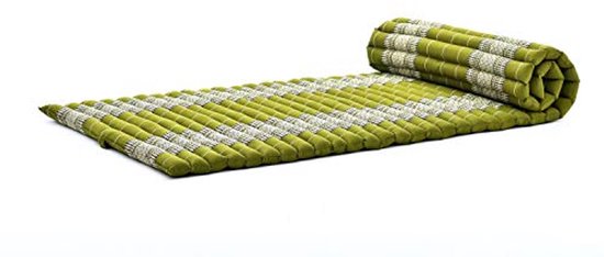 Opvouwbaar Matras - Japanse Futon - Tatami Mat - Gasten Vloerbed - Camping Matras - Thaise Massage Mat - Kapok Gevuld - Groen van Kunna. — afbeelding 3