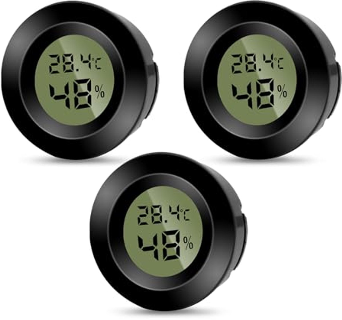 Mini Digitale Binnenkamerthermometer en Hygrometer - Hoge Precisie Temperatuur- en Vochtigheidsmonitor voor Thuis en Kantoor