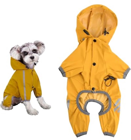 DOGOPAL Regenjas voor de hond met geïntegreerd harnas, waterdichte hondenregenjas, winddichte hondenjas, reflecterende regenjas voor kleine en grote honden, hoge zichtbaarheid, grijs, #2 DOGOPAL Regenjas voor de hond met geïntegreerd harnas, waterdichte hondenregenjas, winddichte hondenjas, reflecterende regenjas voor kleine en grote honden, hoge zichtbaarheid, grijs, #2