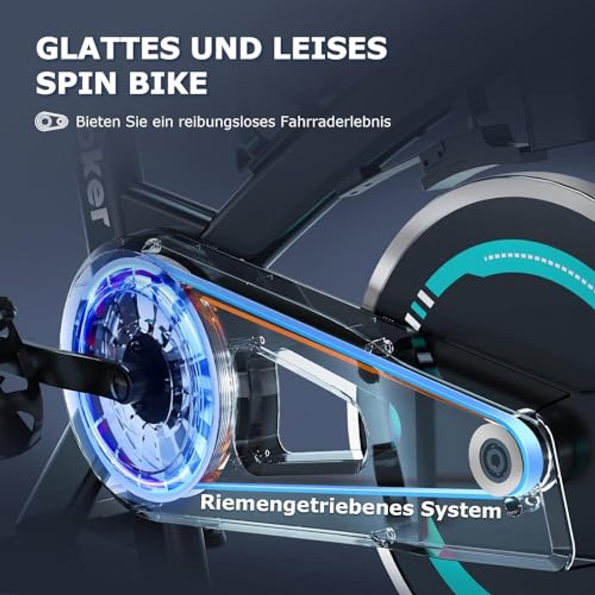 Indoor Cycling Bike met LCD-Monitor - Stationaire Fiets voor Thuis - Ideaal voor Cardiotraining tot 140 kg
