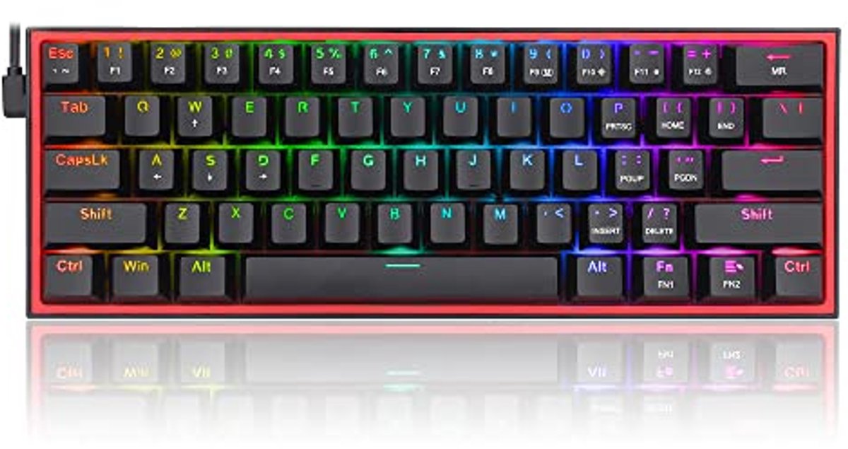 Compact Mechanisch RGB Gaming Toetsenbord 60% met Lineaire Rode Schakelaars