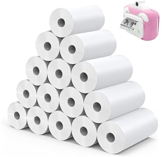 15 rouleaux de Papier thermique pour appareils Papier instantanés Caméras pour enfants - 57 mm x 25 mm - 4,5 m