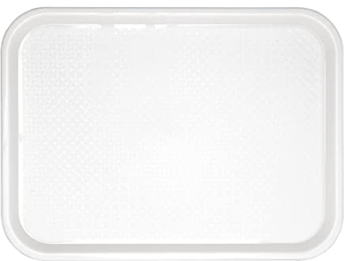 Grote Serveerschaal Wit 350x450mm - Kunststof Fast Food Tray