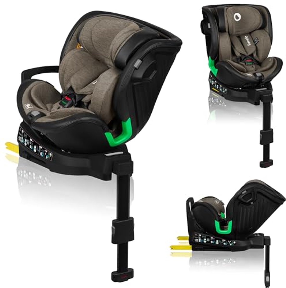 Image of 360° Draaibare i-Size Autostoel Groep 0/1/2/3 (40-150 cm) met ISOFIX en Steunpoot