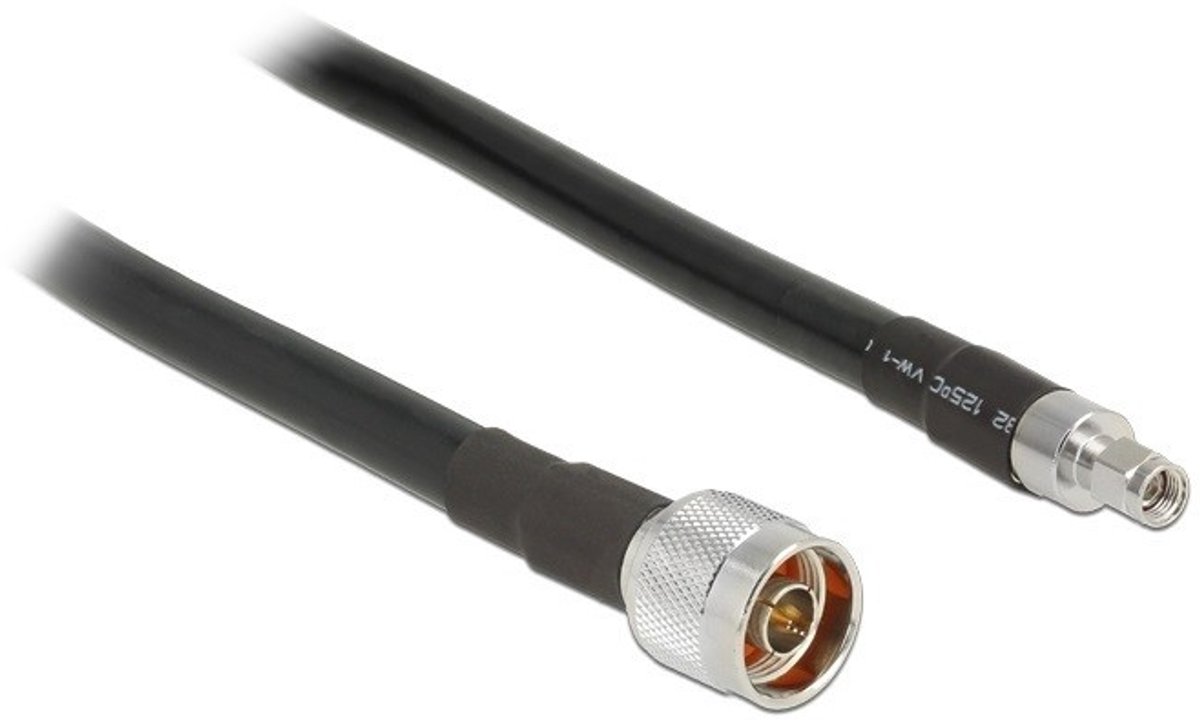 N (m) - RP-SMA (m) kabel - CFD400/LLC400 - 50 Ohm / zwart - 1 meter