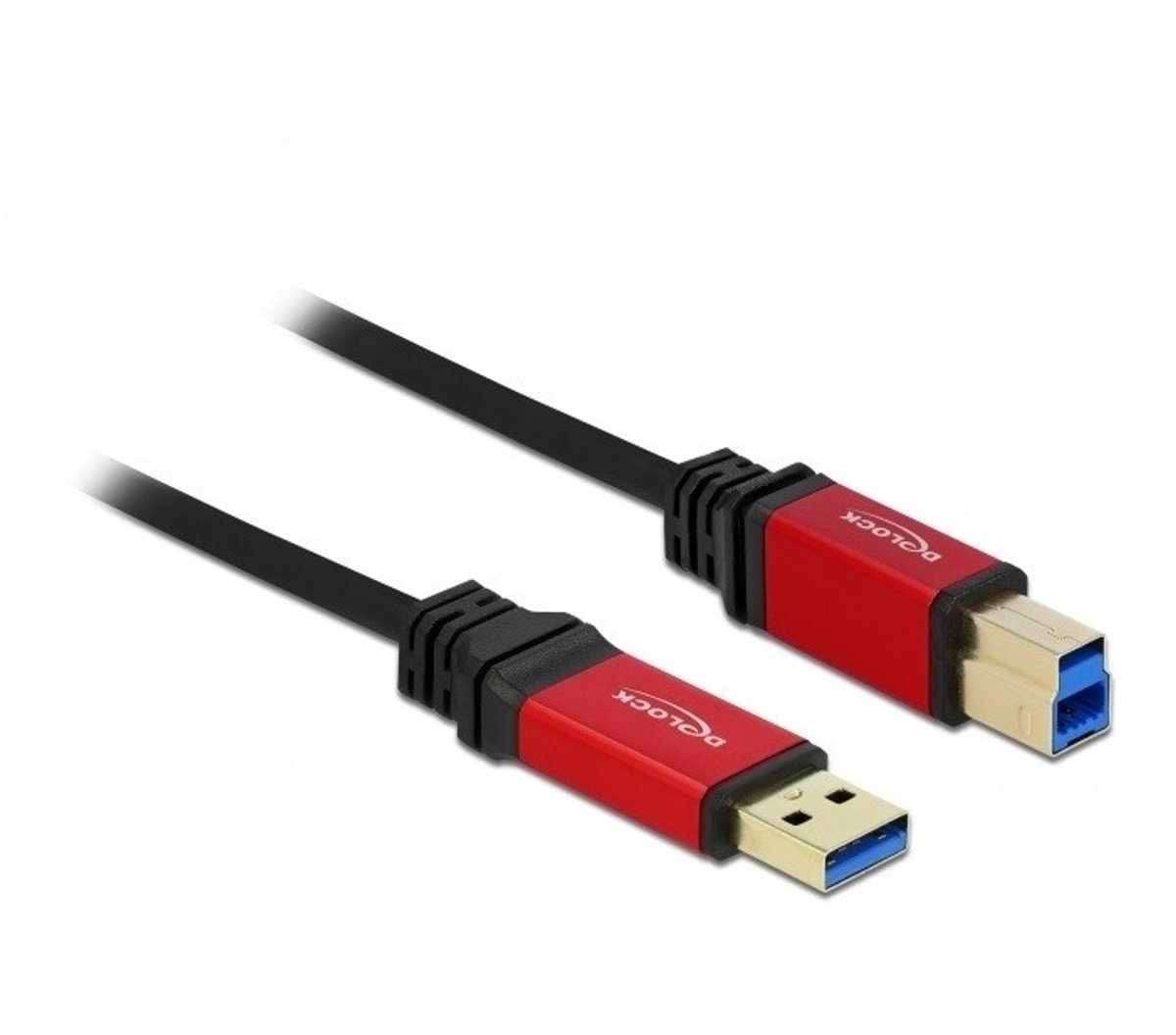 Delock - USB 3.0 B Kabel - Zwart - 1 meter