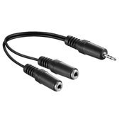 Hosa Y-261 3,5 TRS a Dual 3,5 TSF Cable de ruptura estéreo