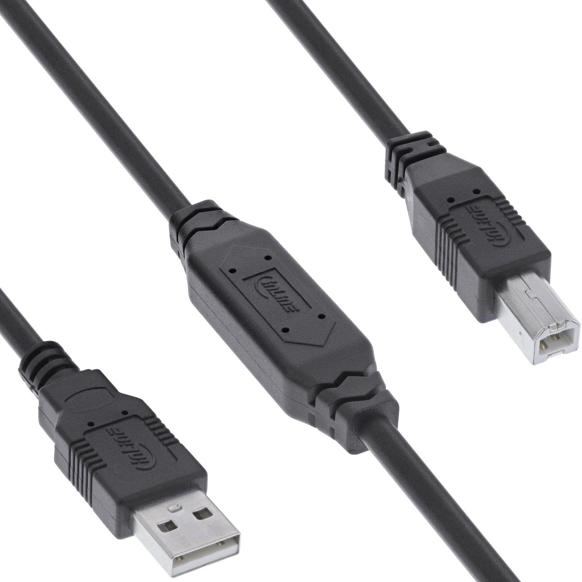 Image of Actieve USB-B Kabel - USB 2.0 - 12,5 meter - Zwart