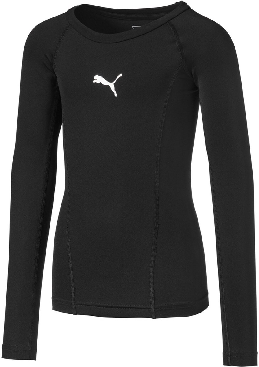 Puma Kinder Shirt LIGA Baselayer Tee Longsleeve Jr 655921 Puma -116 Zwart