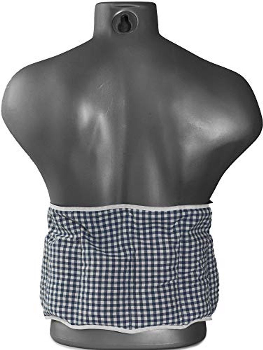 Warmtekussen 7 kamers met klittenbandsluiting - bio-stof - blauw