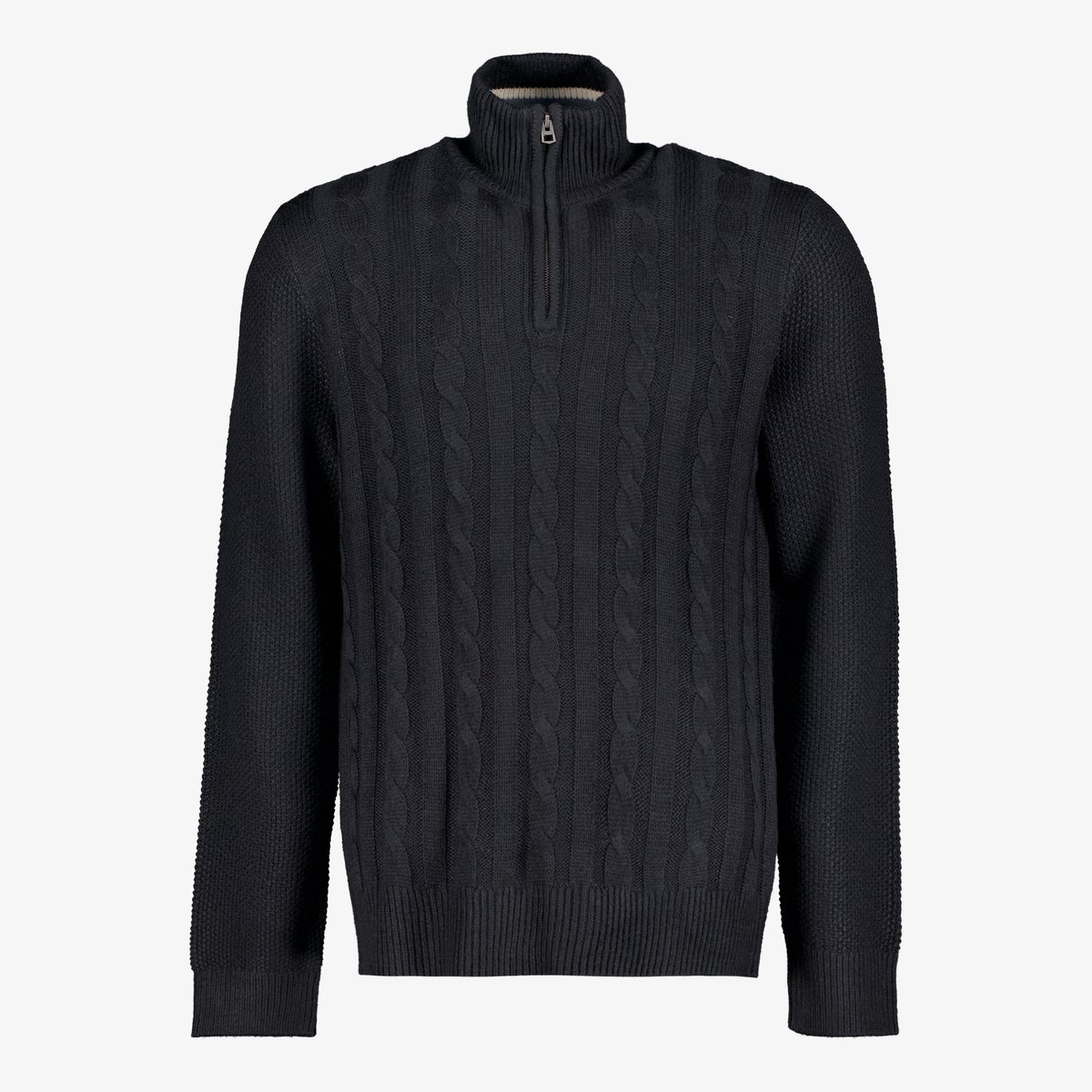 Produkt heren trui met hoge kraag blauw - Maat S