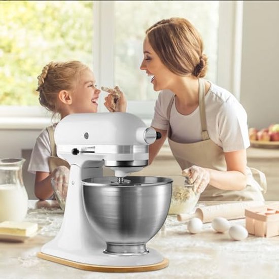 Bamboe Mixer Slider Mat voor Keukenmachines 4.5-5 Qt - Schuifmat voor Stand Mixer Accessoires van Merkloos — afbeelding 5
