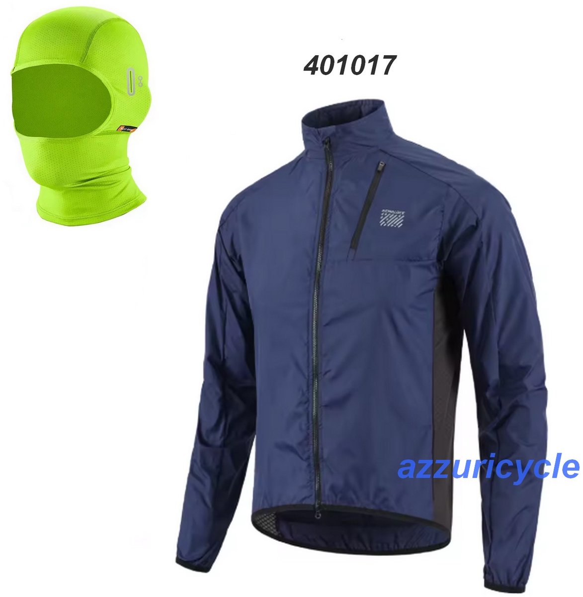 Racefiets windjack XL blauw + gratis wintermuts