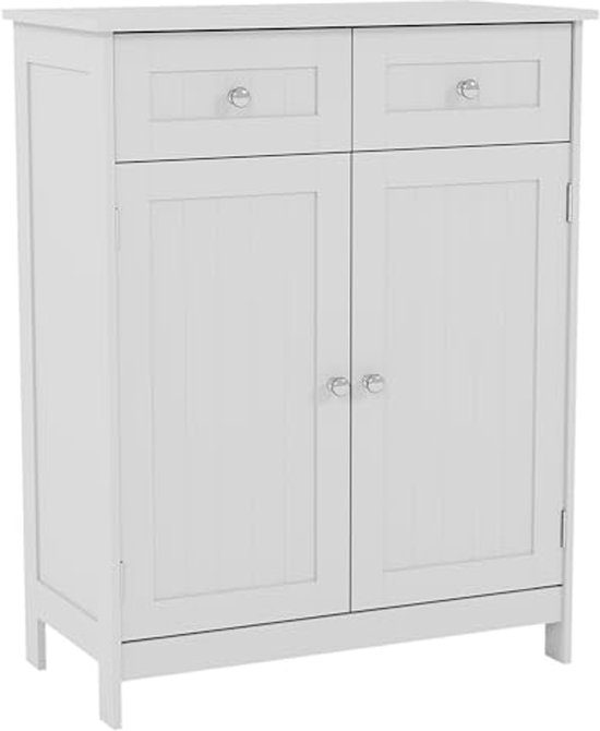 Badkamerkast - 4 Lades - MDF - Wit | Leen Bakker