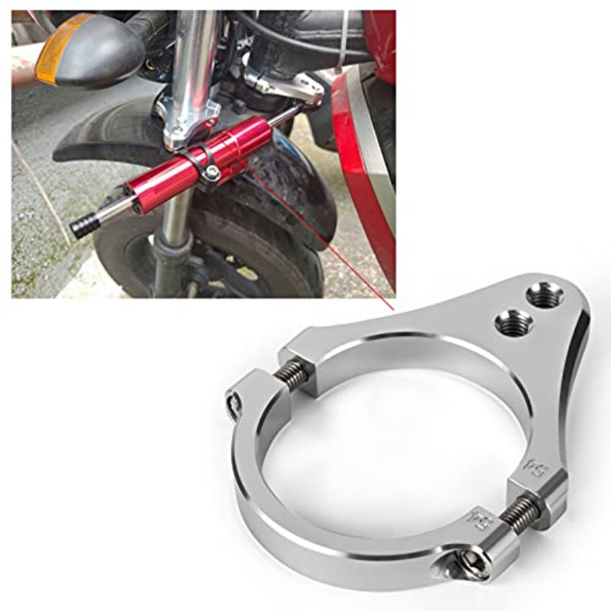 Verstelbare Steunbeugel voor Motorstabilisator - Universele CNC Handlebar Beugels - 31mm