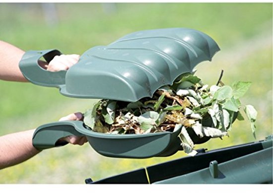 Foto: Xl bladhark en blader schep set ergonomisch en groot voor tuinwerk