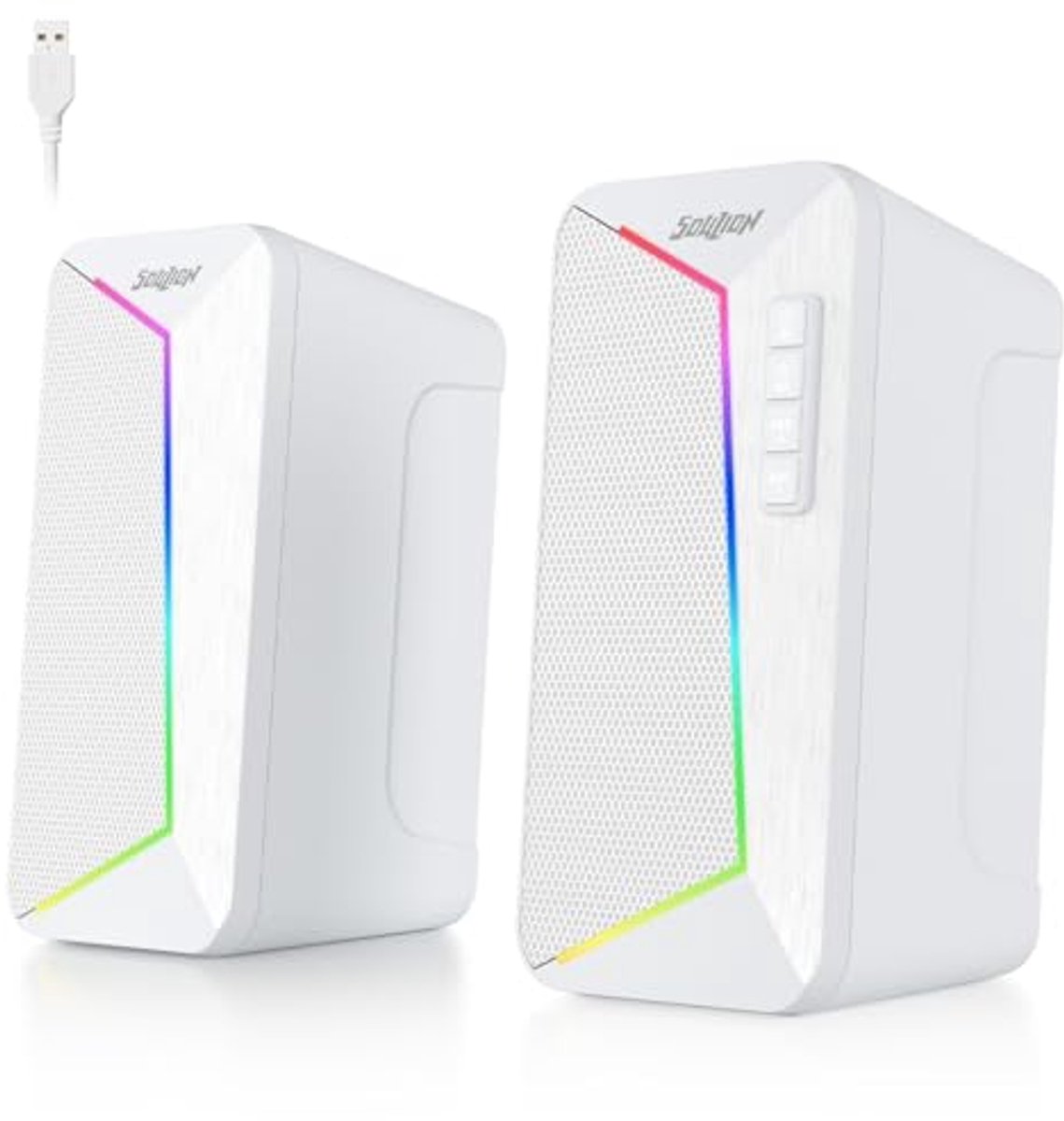 USB- en Bluetooth Computerluidsprekers met Surround Sound voor Desktopegebruik