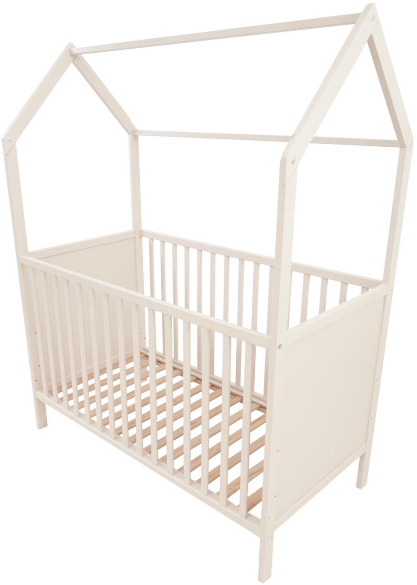 Prénatal ledikant bedhuisje Bauke - Babykamer - Ecru - Afmeting matras: 60 x 120 cm – foto 2