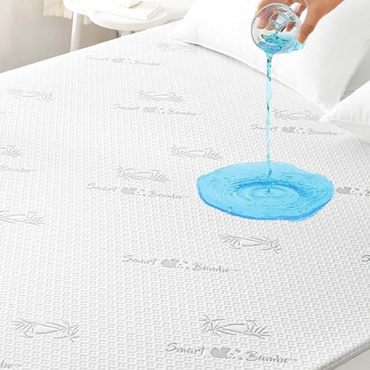 Waterdichte bamboe matrashoes voor queensize matras - 152 x 203 cm, ademend en geruisloos