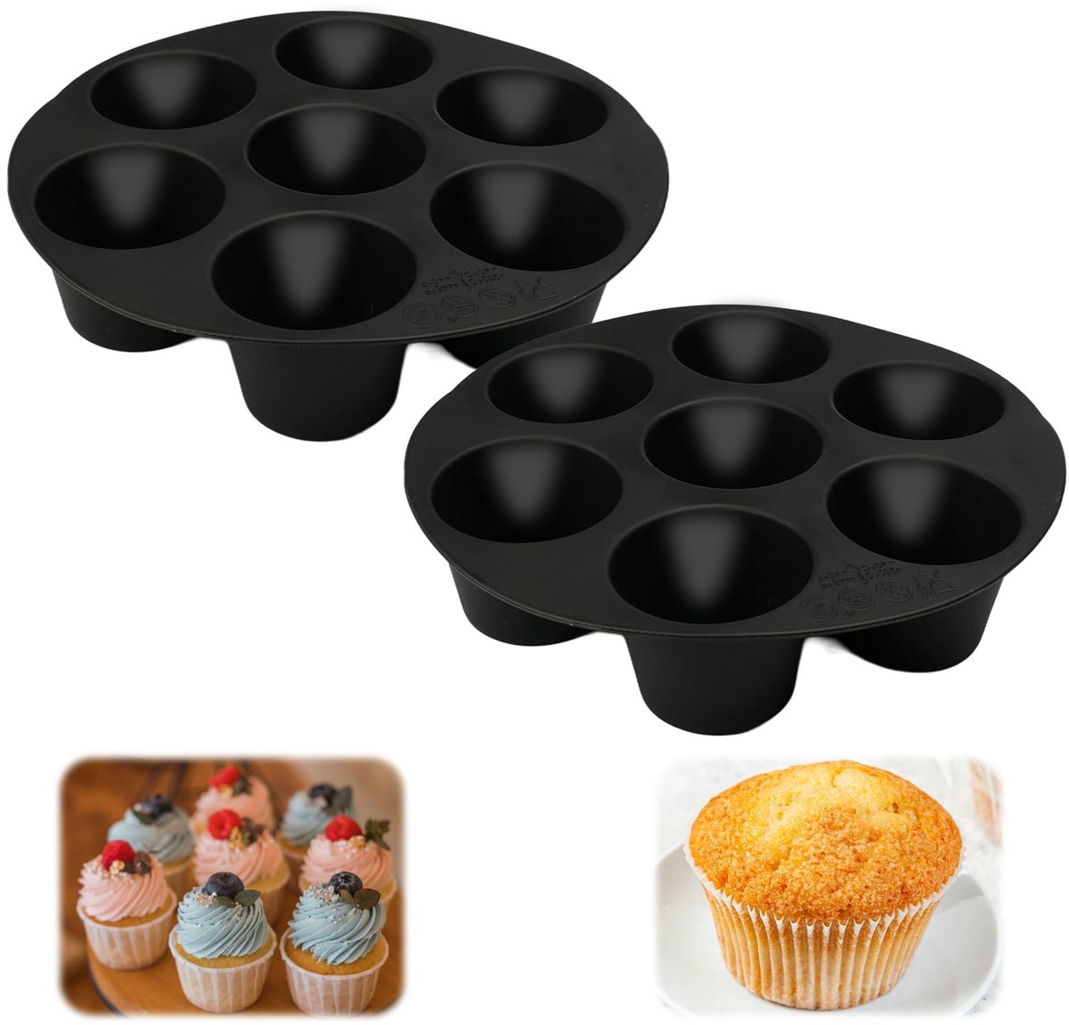 Ynkkvre - Mini Bakvormpjes - Voedselveilig Silicone - Temperatuurbestendig -40°C tot 230°C - Vaatwasmachinebestendig - Eenvoudig Demontage